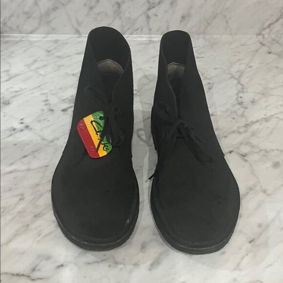 Clark's Original Black Suede Leather Desert Boot Men's Size 7 Preppy - Picture 3 of 11